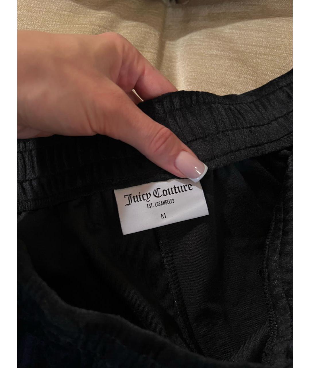 JUICY COUTURE Черные велюровые шорты, фото 4