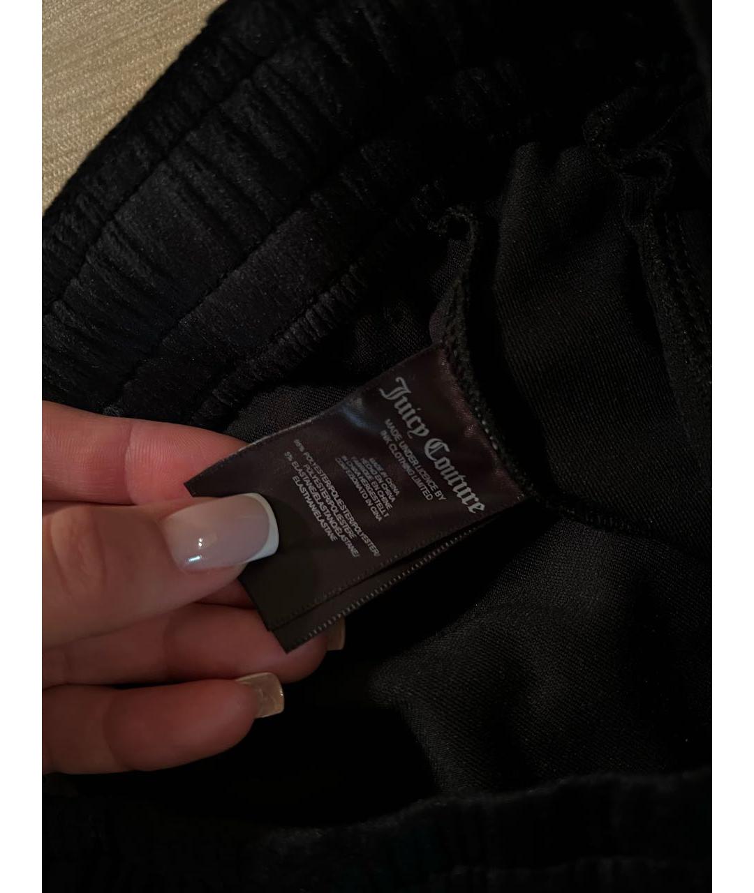 JUICY COUTURE Черные велюровые шорты, фото 5