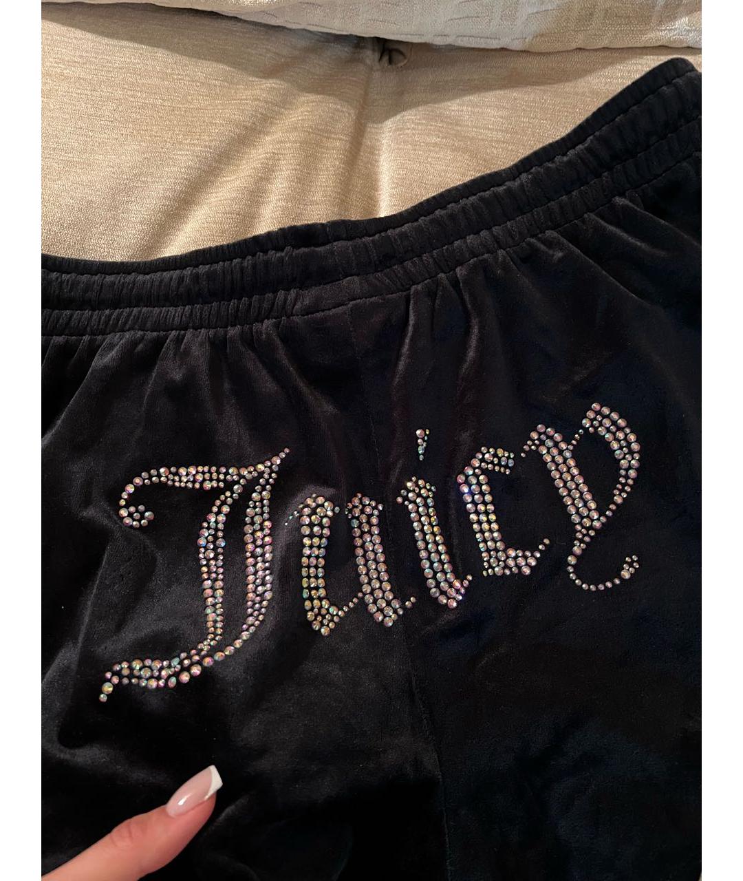 JUICY COUTURE Черные велюровые шорты, фото 3