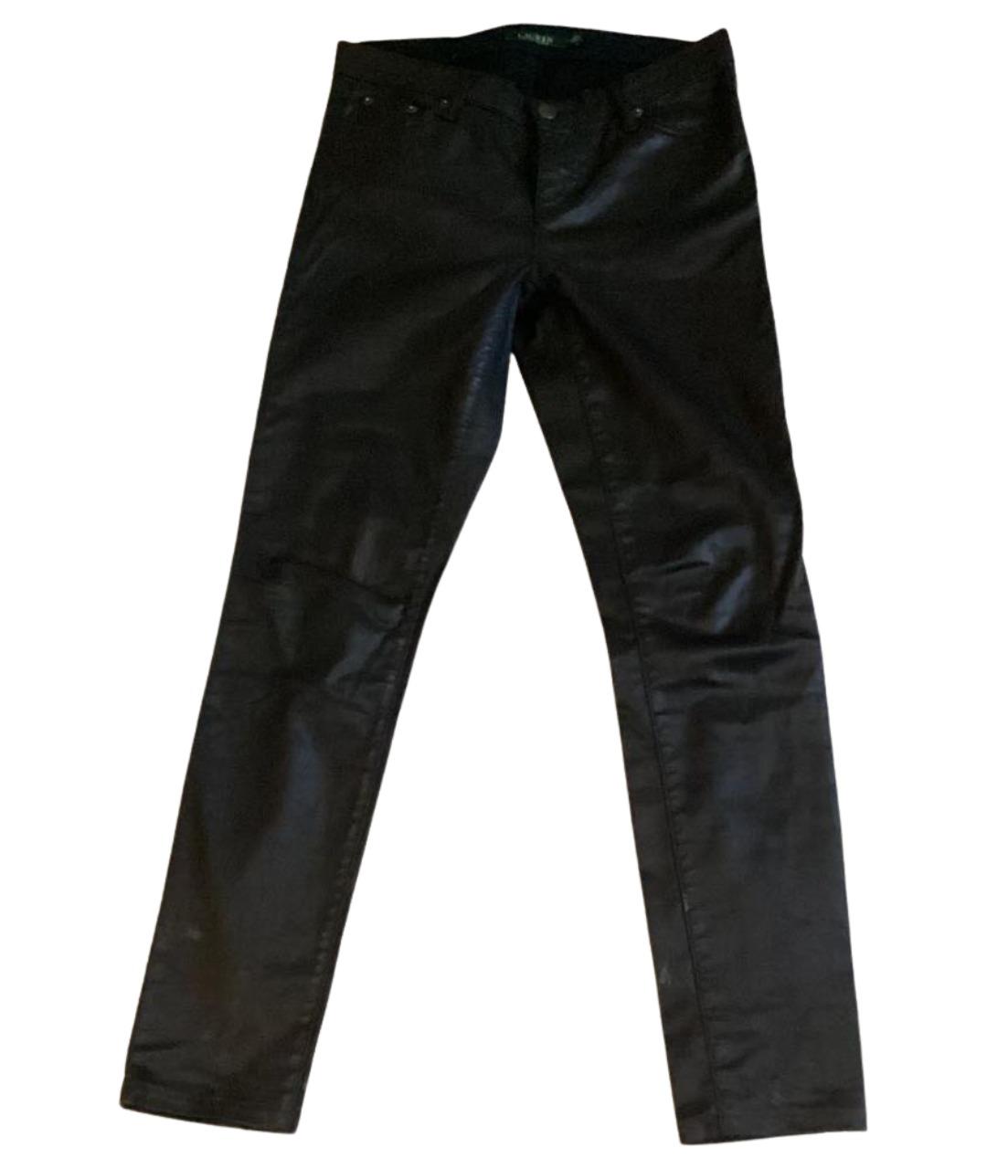 RALPH LAUREN Черные хлопковые джинсы слим, фото 1