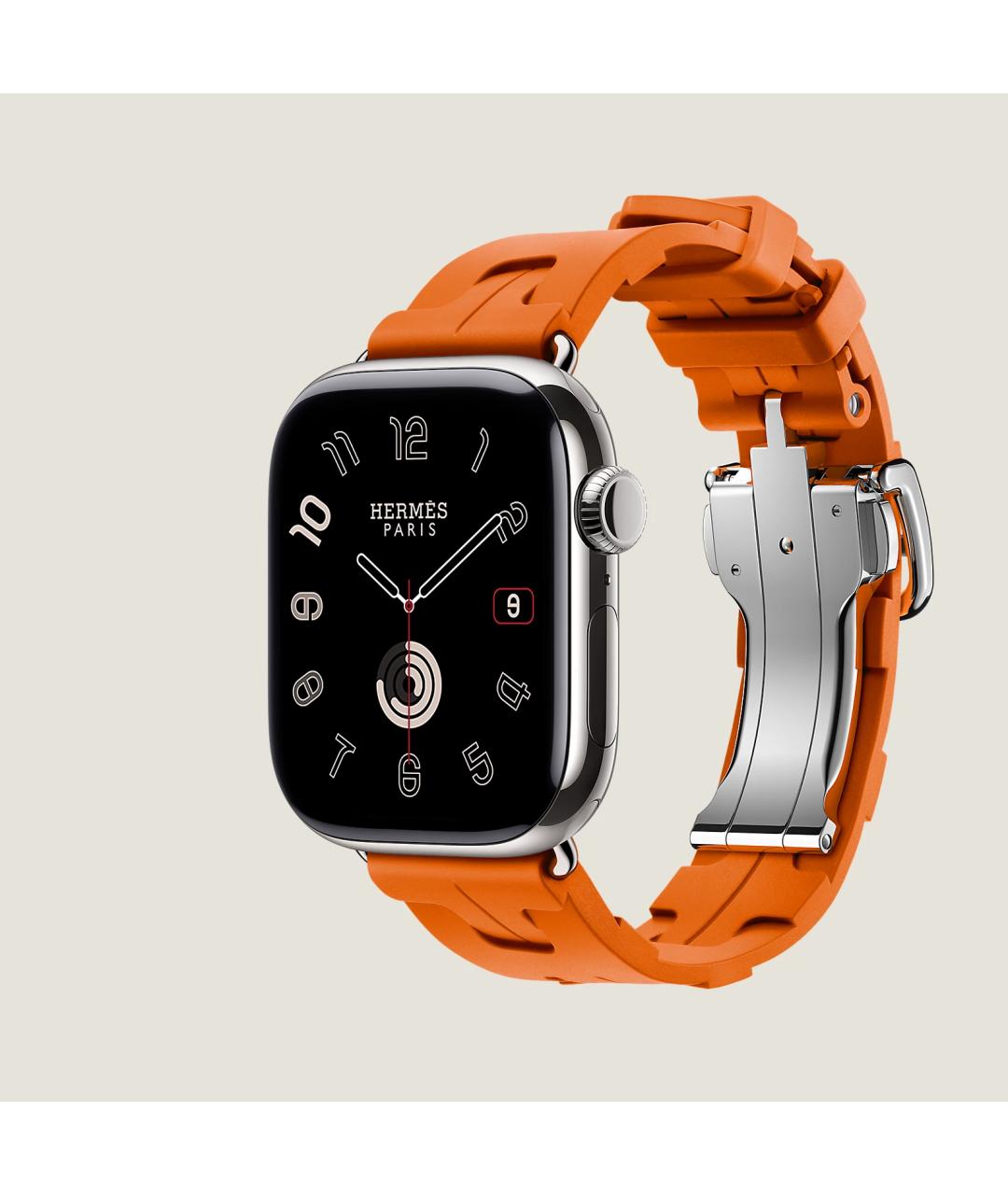 HERMES Серые титановые часы, фото 3