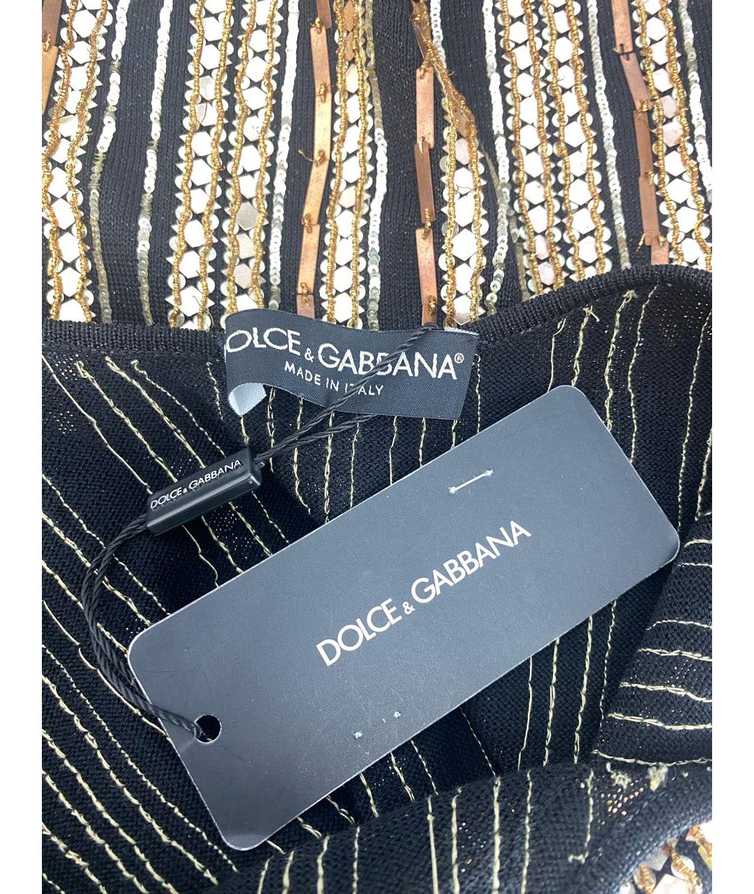 DOLCE&GABBANA Мульти шерстяное коктейльное платье, фото 3