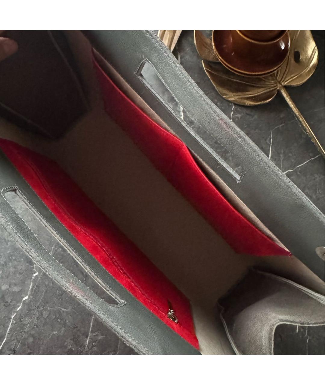 ALEXANDER ARUTYUNOV Серая кожаная сумка с короткими ручками, фото 4