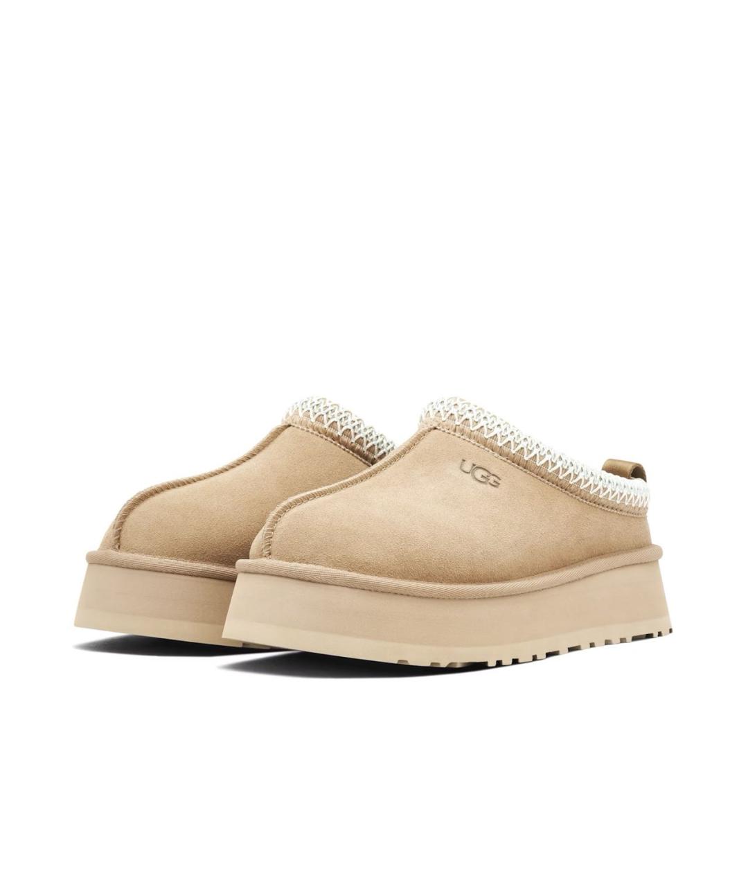 UGG AUSTRALIA Бежевые замшевые сабо, фото 6