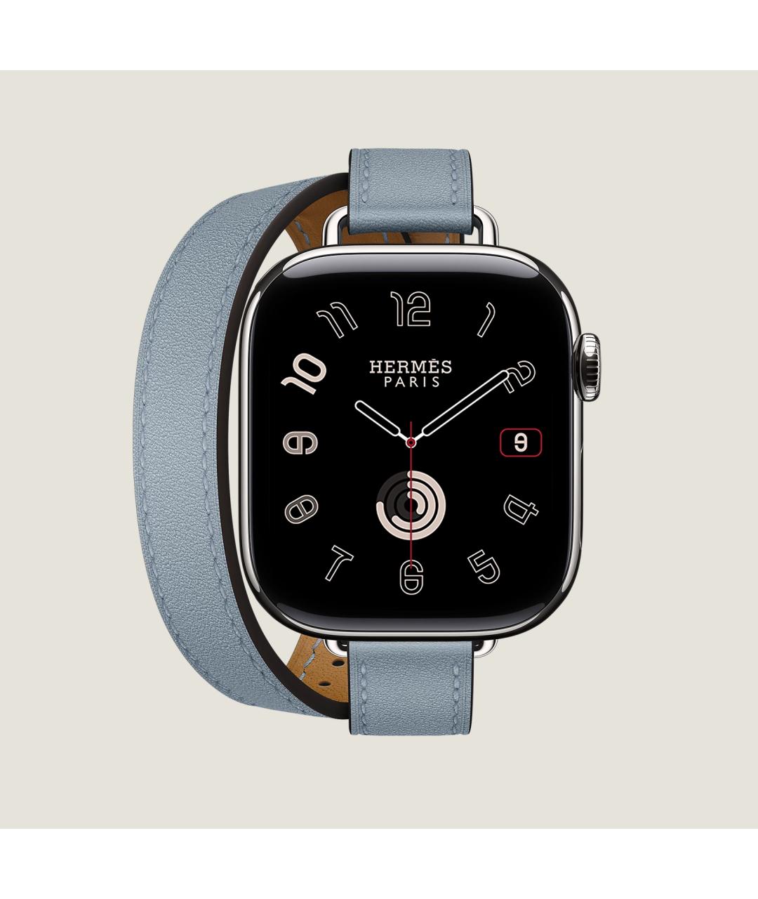 HERMES Серые титановые часы, фото 2