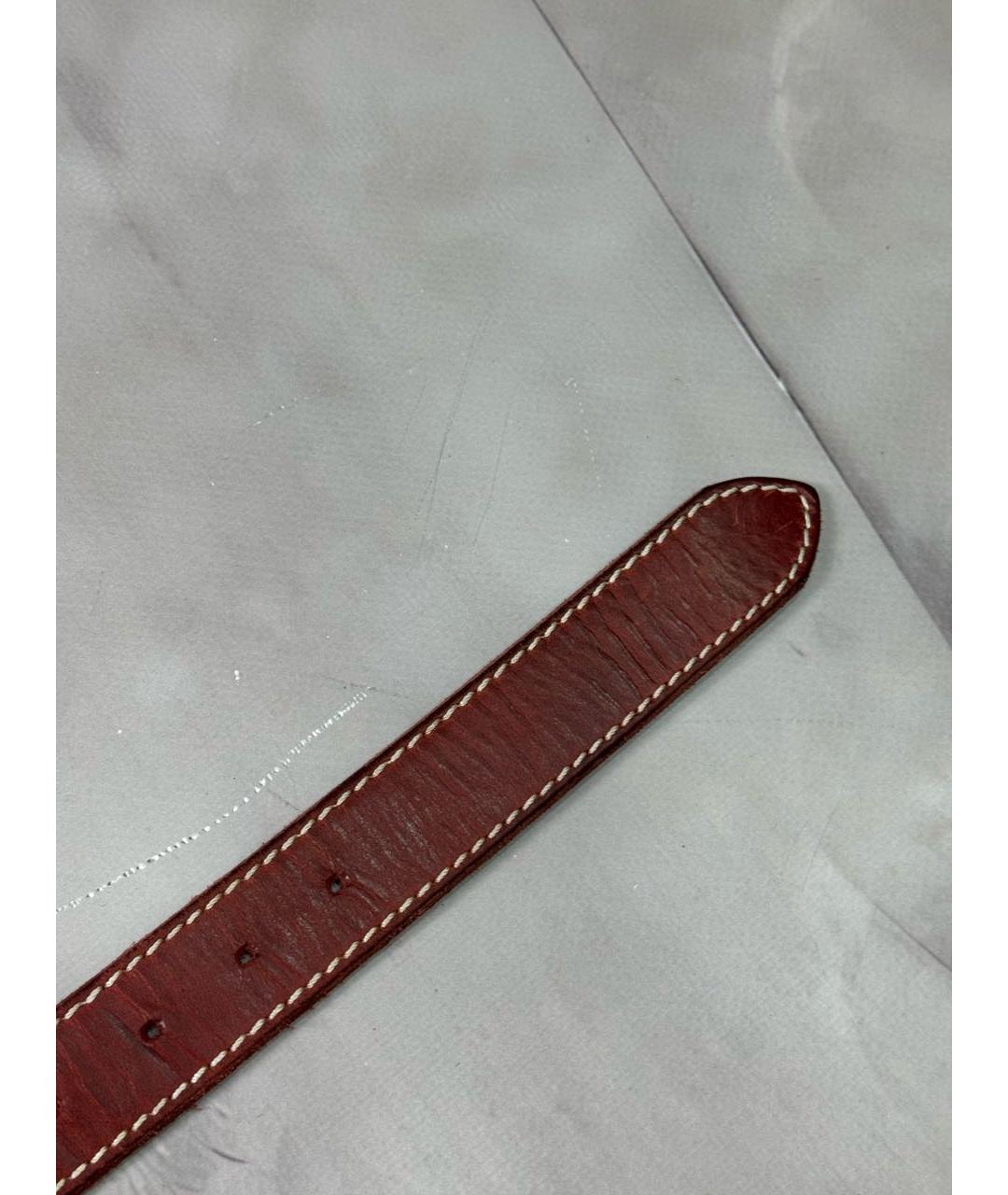 MM6 MAISON MARGIELA Бордовый кожаный ремень, фото 5