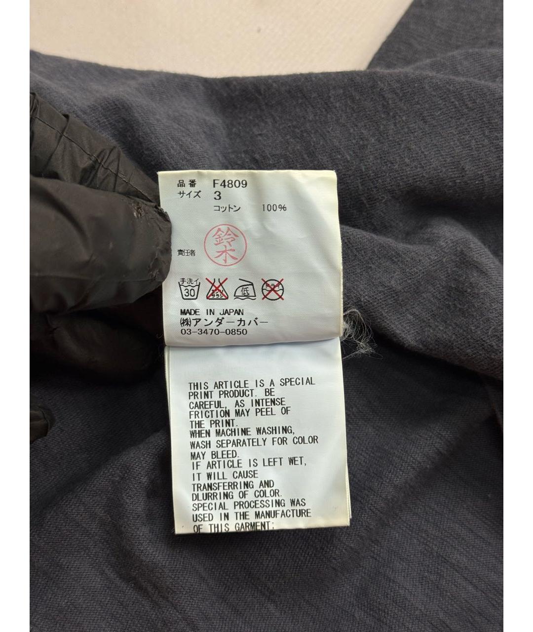 UNDERCOVER Серая хлопковая футболка, фото 8