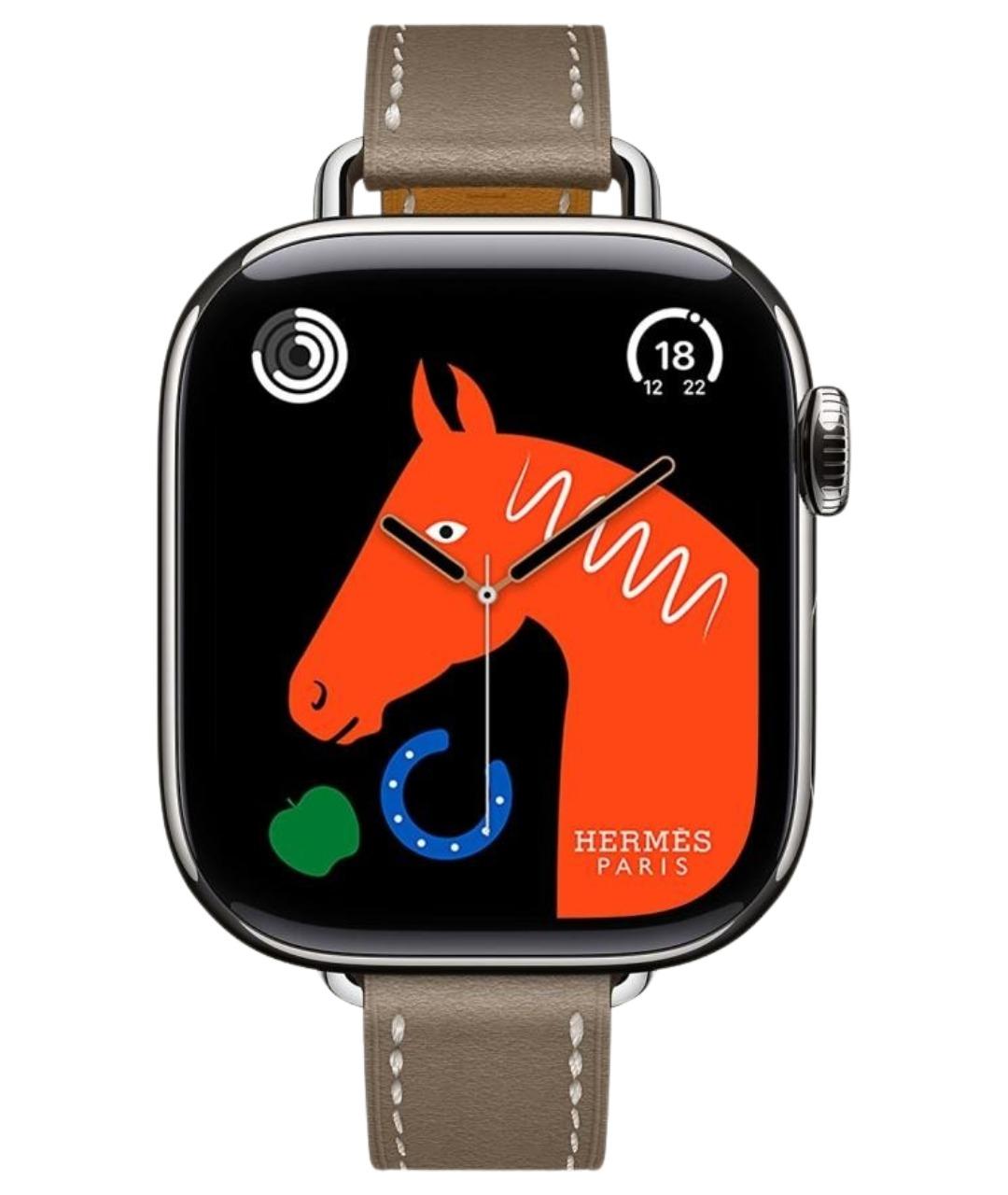 HERMES Серые титановые часы, фото 1