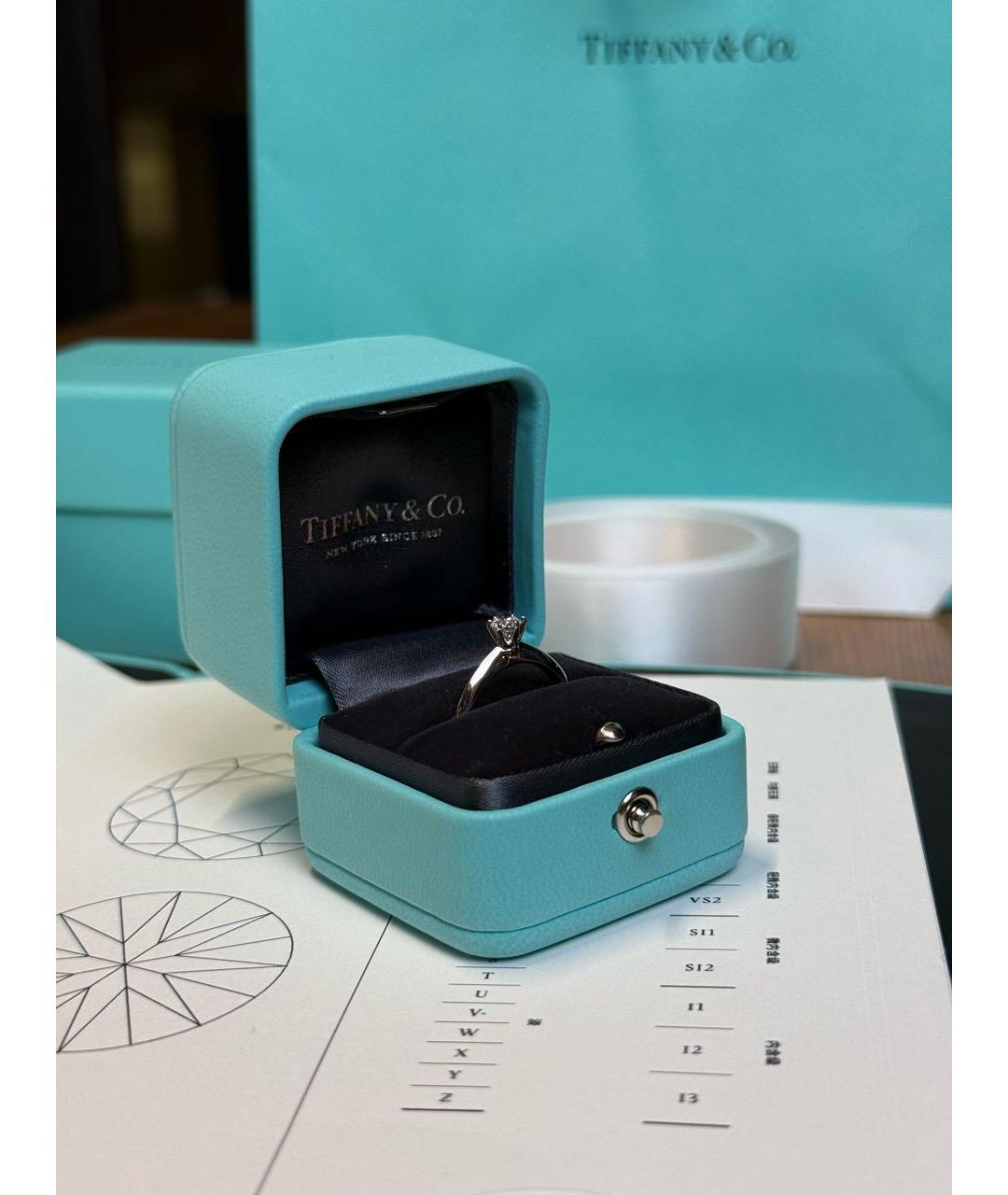 TIFFANY&CO Серебряное платиновое кольцо, фото 2