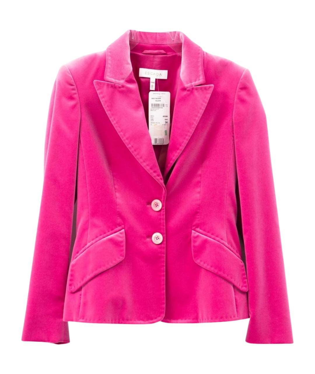 ESCADA Фуксия хлопко-эластановый жакет/пиджак, фото 1
