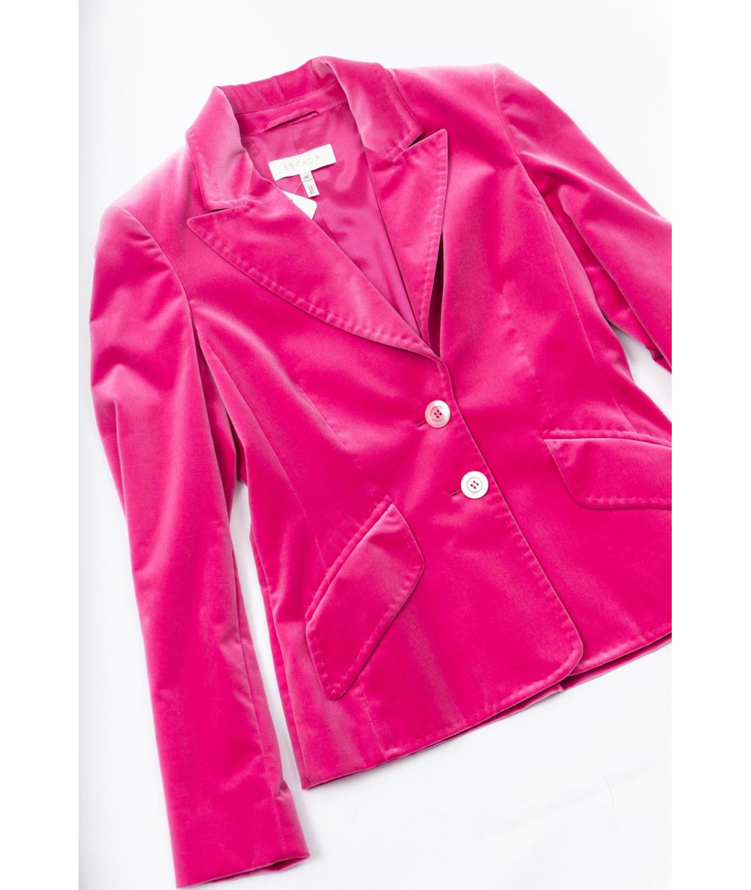 ESCADA Фуксия хлопко-эластановый жакет/пиджак, фото 4