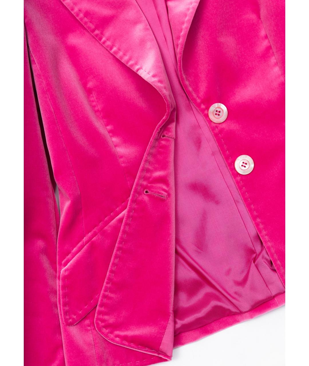 ESCADA Фуксия хлопко-эластановый жакет/пиджак, фото 5