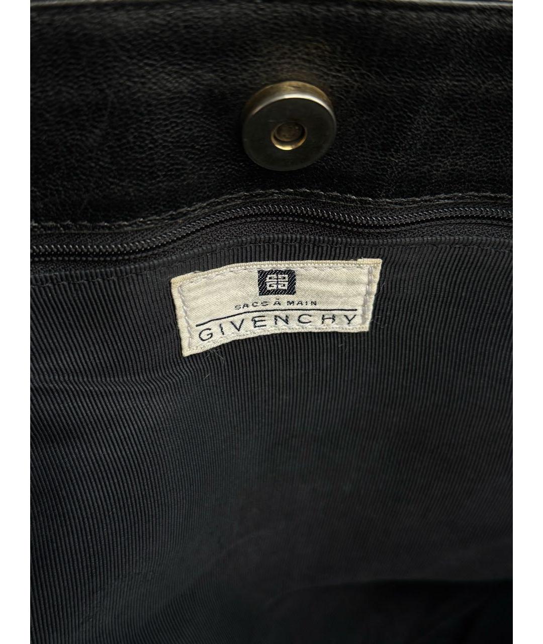 GIVENCHY Черная кожаная сумка тоут, фото 7