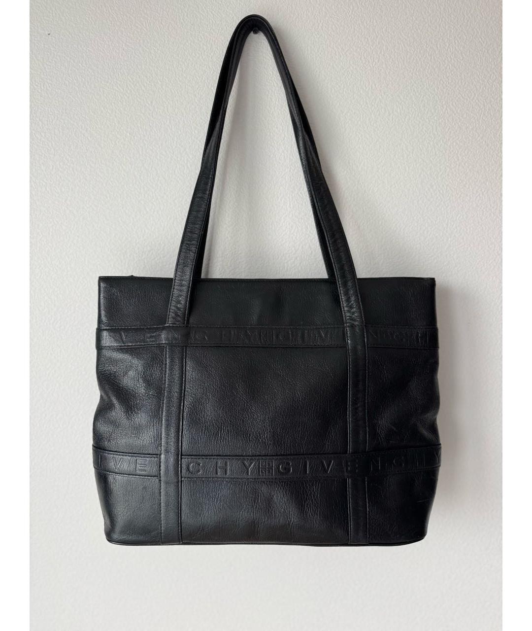 GIVENCHY Черная кожаная сумка тоут, фото 5