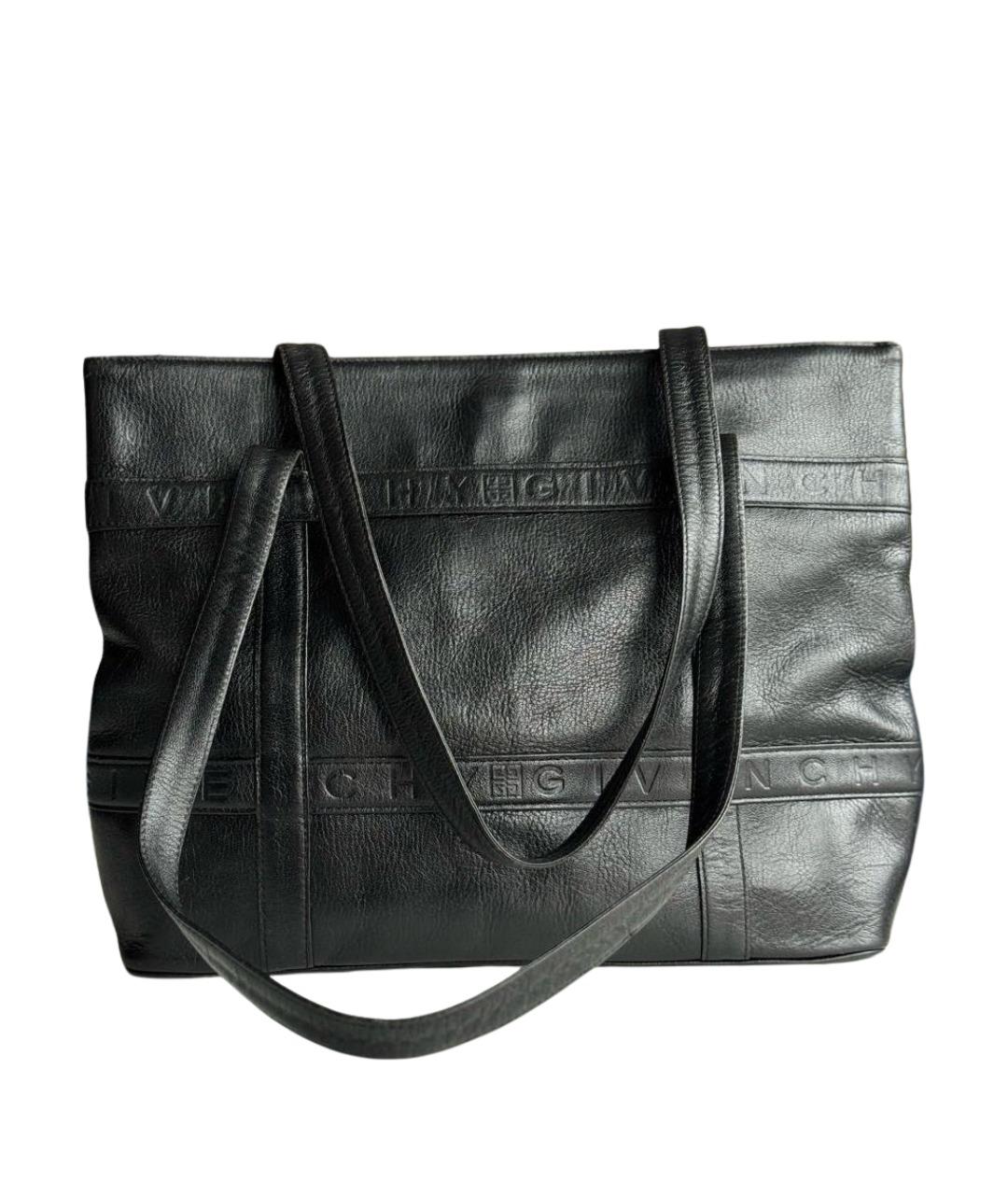 GIVENCHY Черная кожаная сумка тоут, фото 1
