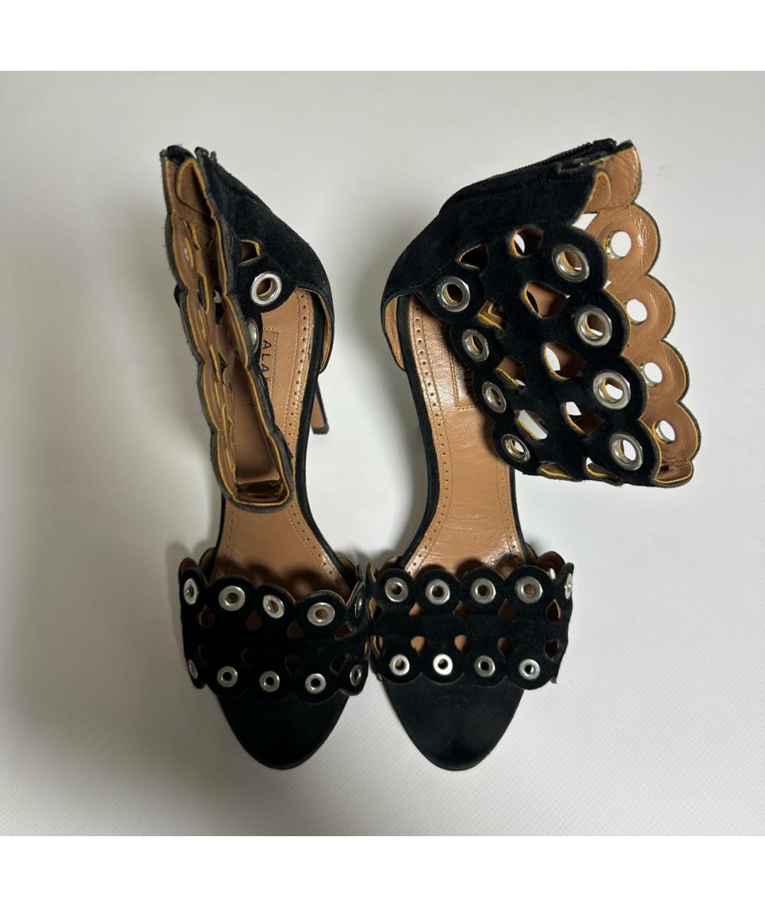 ALAIA Черные замшевые босоножки, фото 2