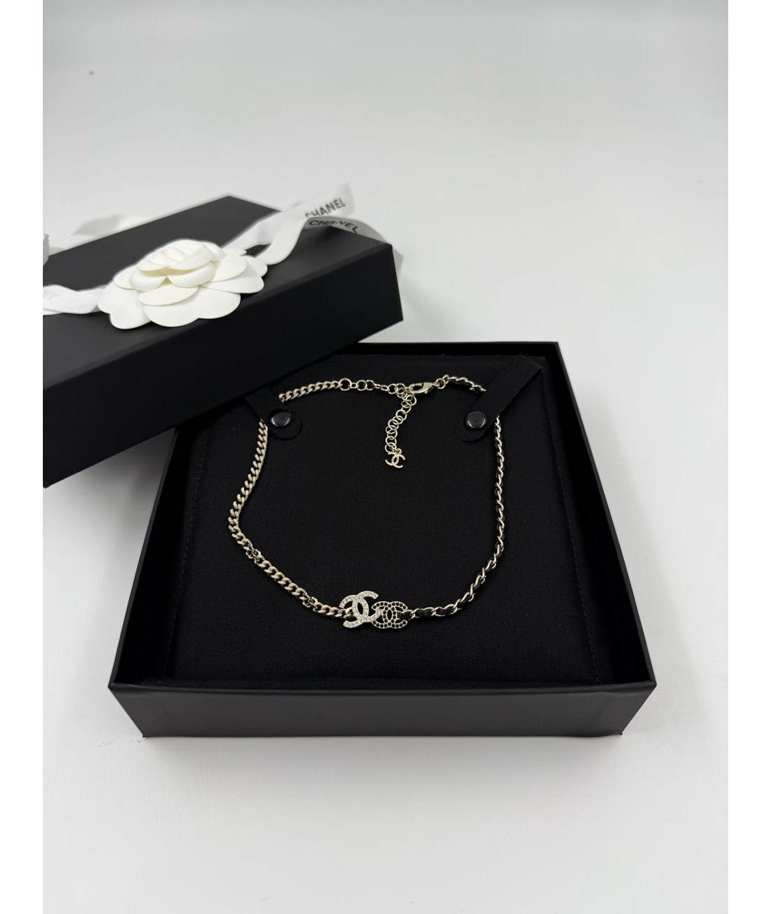 CHANEL Золотой металлический чокер, фото 5