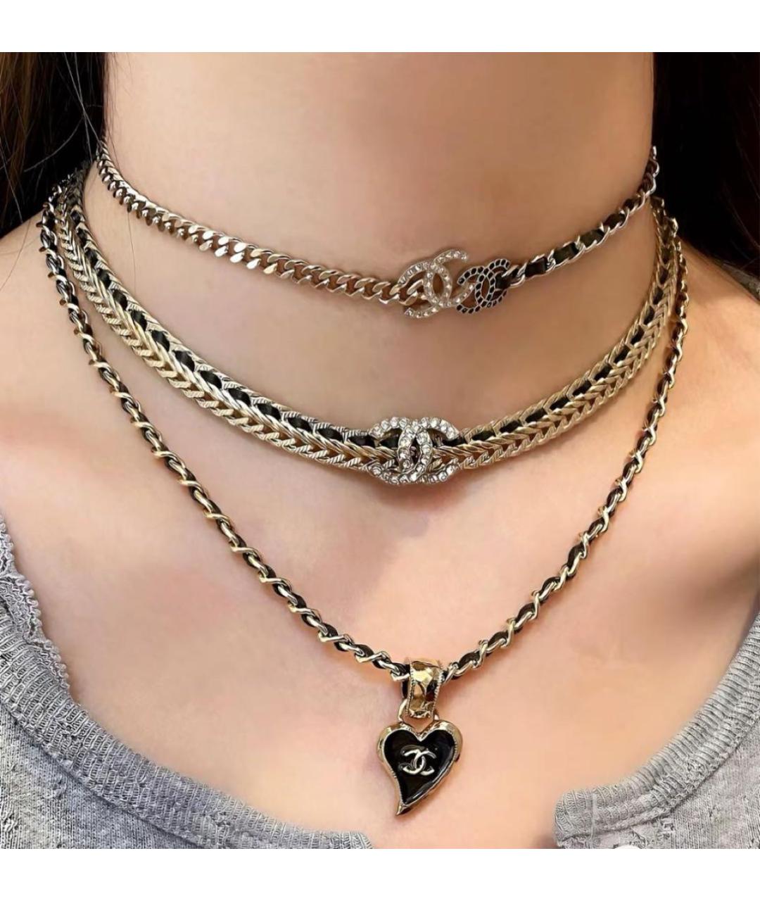 CHANEL Золотой металлический чокер, фото 4