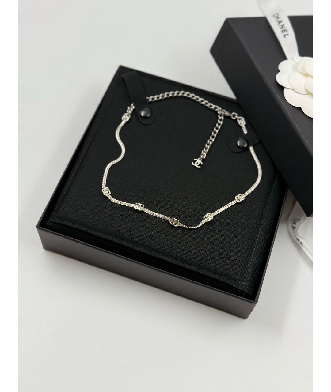 CHANEL Серебрянный металлический чокер, фото 4