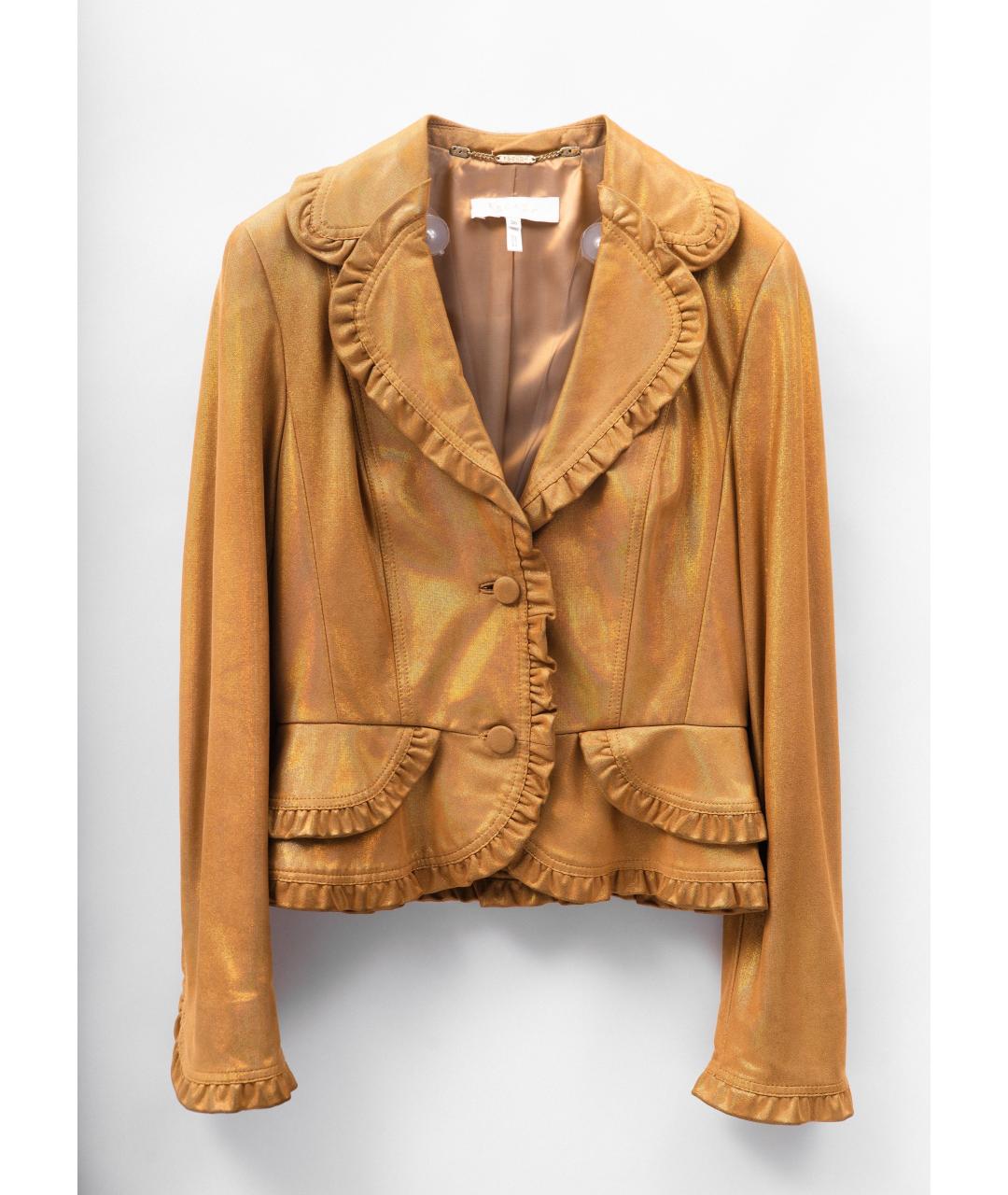 ESCADA Золотой замшевый жакет/пиджак, фото 8