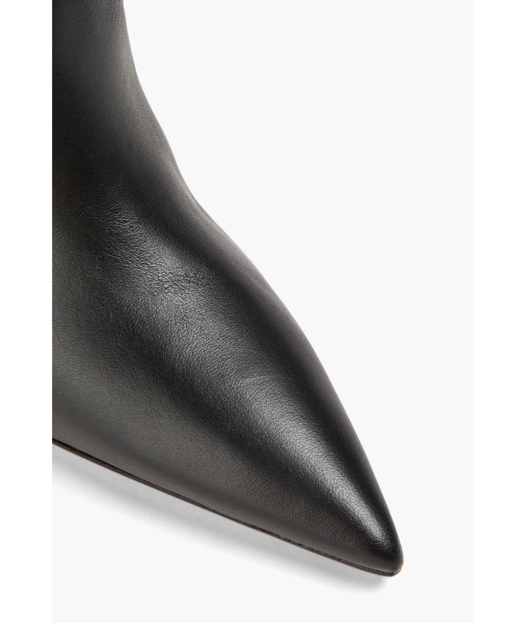 PARIS TEXAS Черные кожаные ботфорты, фото 4