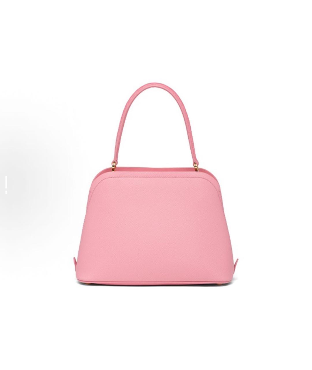 PRADA Розовая кожаная сумка с короткими ручками, фото 3
