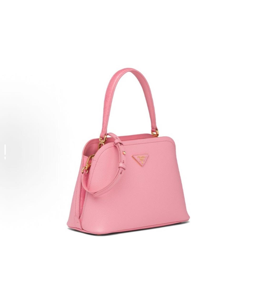 PRADA Розовая кожаная сумка с короткими ручками, фото 2