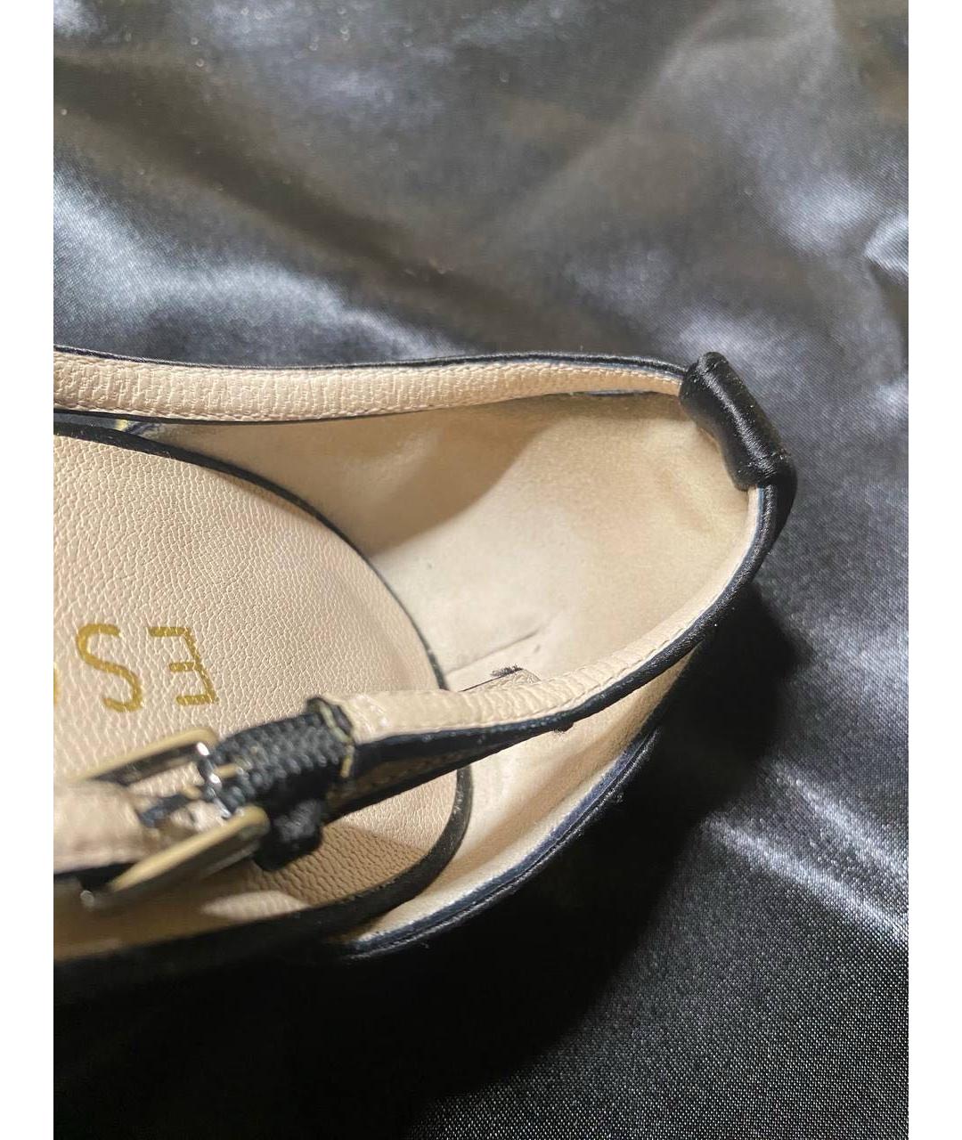 ESCADA Черные бархатные босоножки, фото 8