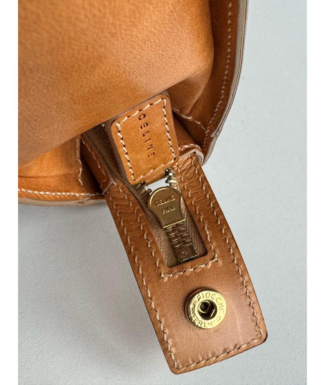CELINE Коричневая кожаная сумка тоут, фото 7
