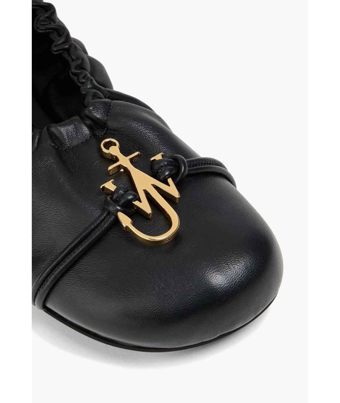 J.W.ANDERSON Черные кожаные балетки, фото 4