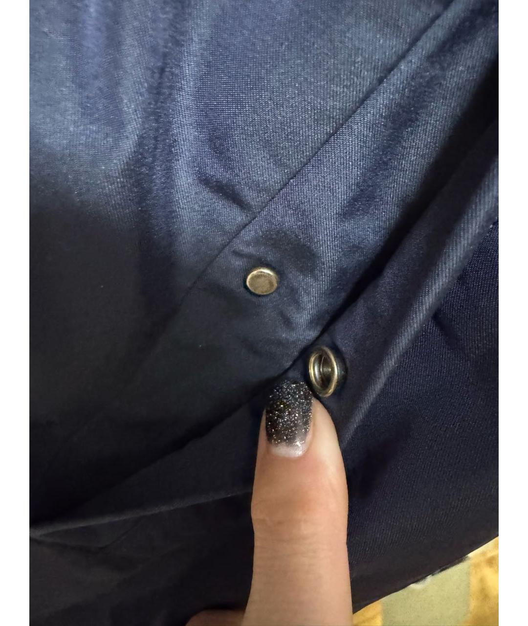 WEEKEND MAX MARA Темно-синий полиамидовый пуховик, фото 6