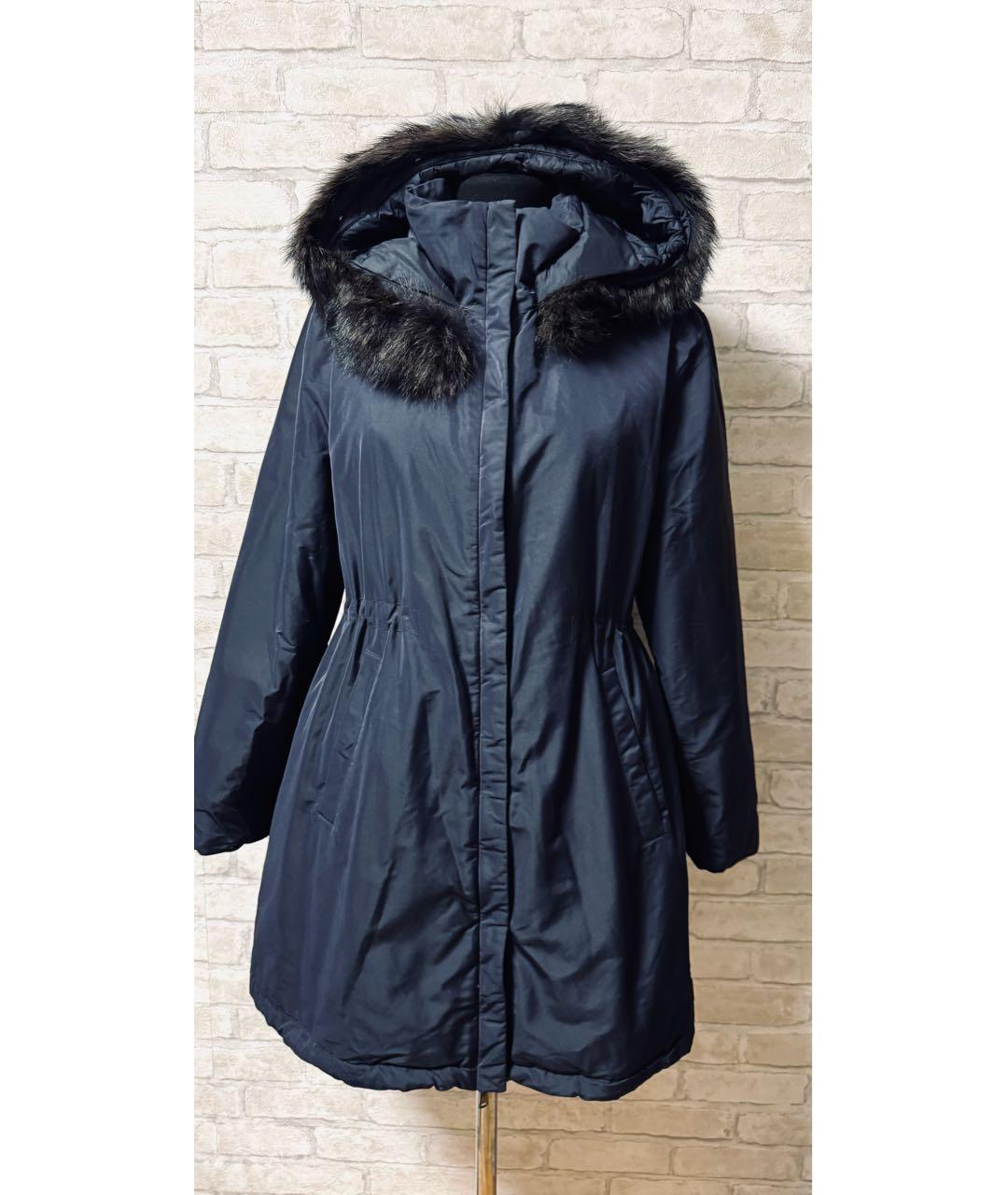 WEEKEND MAX MARA Темно-синий полиамидовый пуховик, фото 9