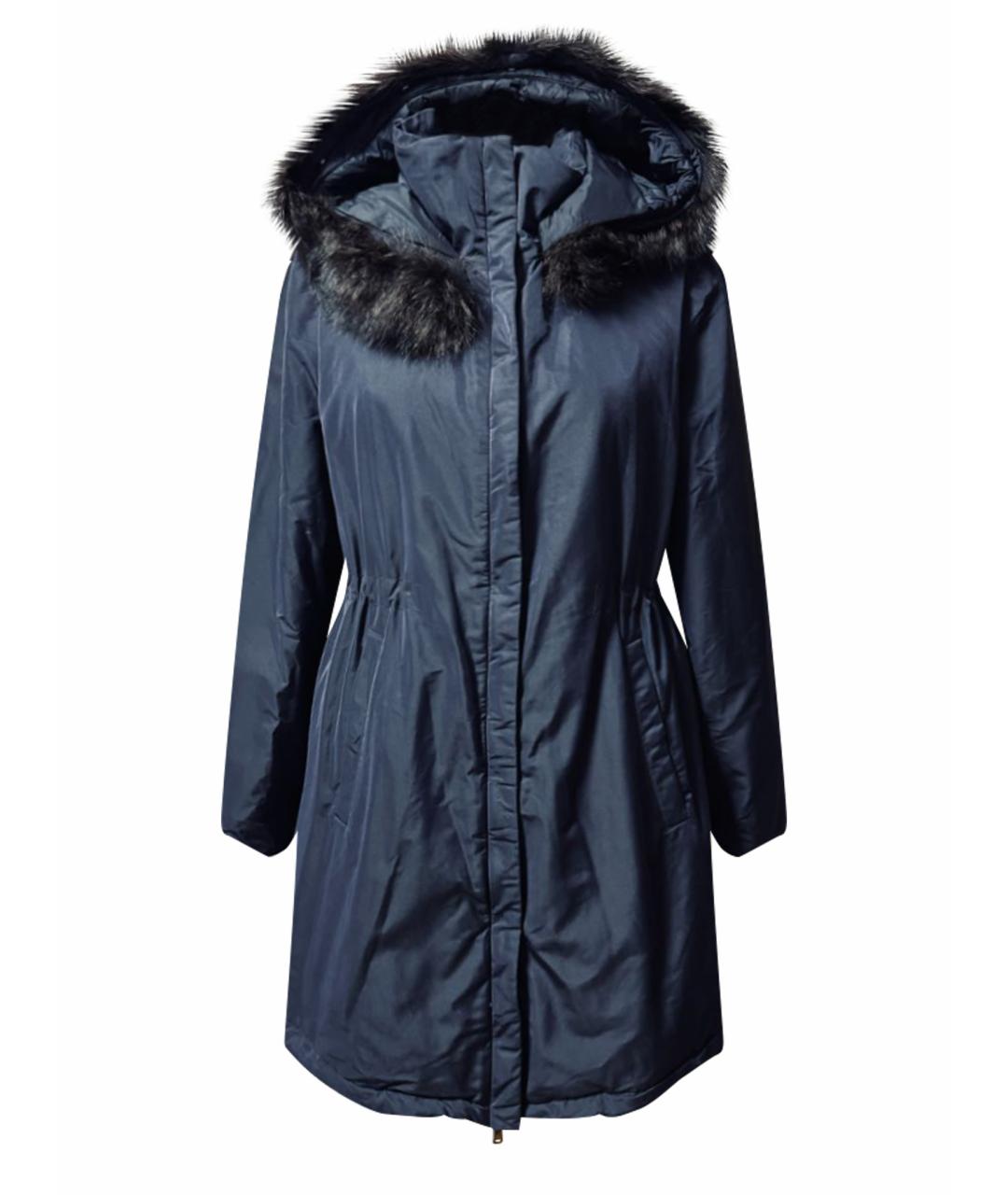 WEEKEND MAX MARA Темно-синий полиамидовый пуховик, фото 1