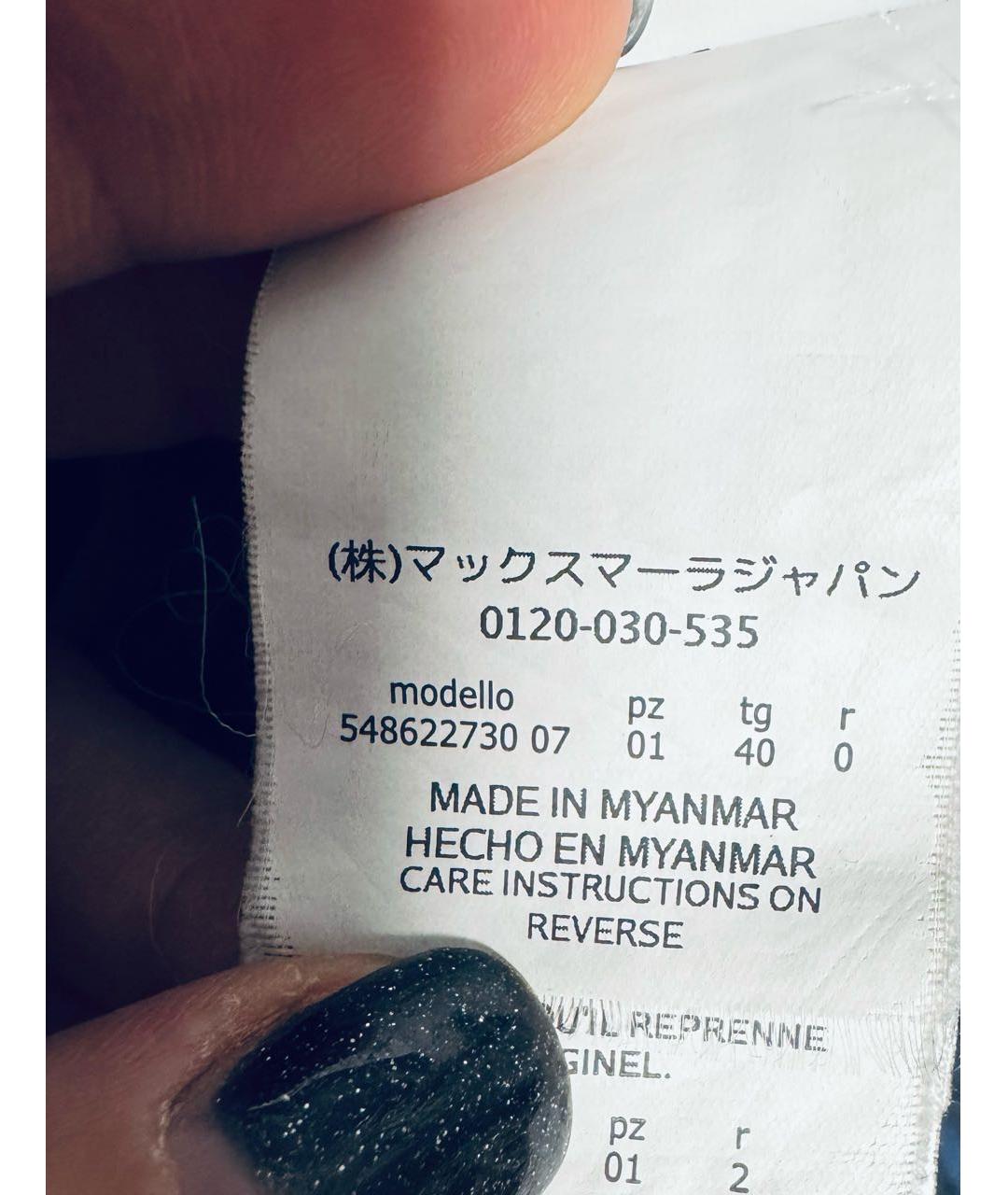 WEEKEND MAX MARA Темно-синий полиамидовый пуховик, фото 7