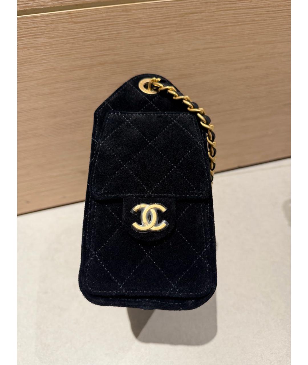 CHANEL Черная замшевая сумка тоут, фото 2