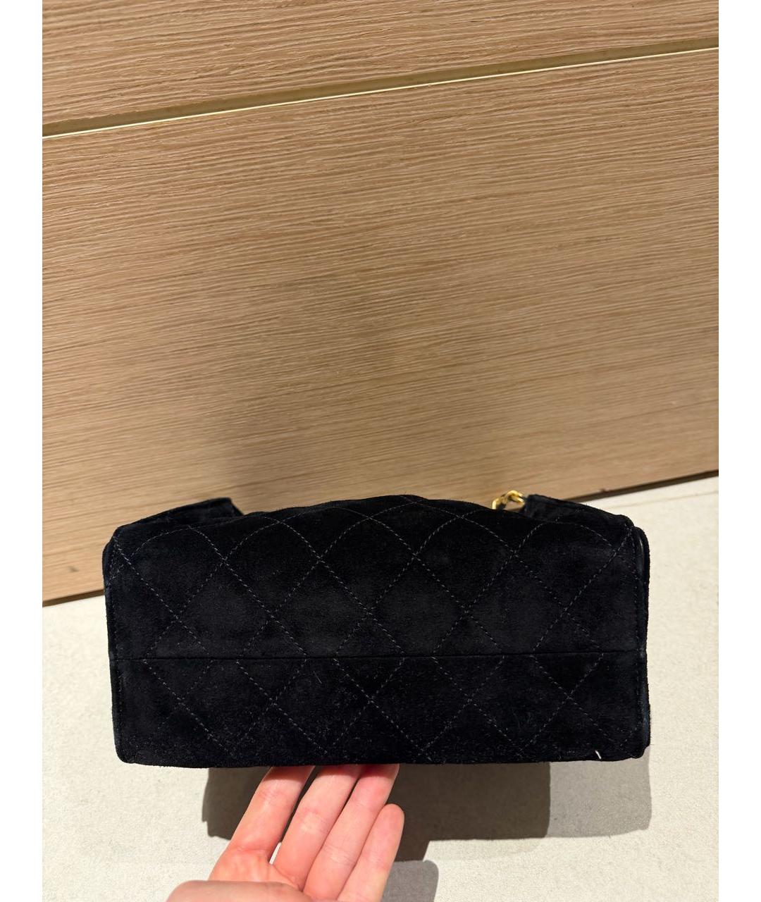 CHANEL Черная замшевая сумка тоут, фото 3