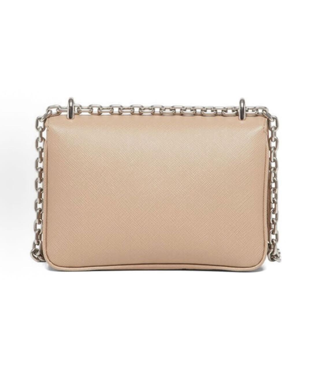 PRADA Бежевая кожаная сумка через плечо, фото 3