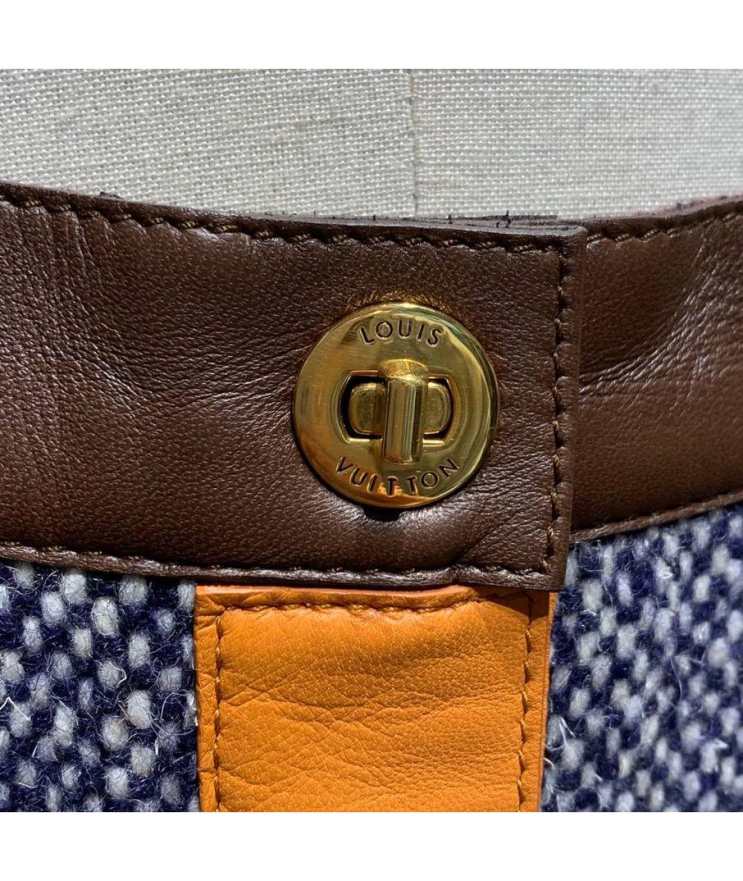 LOUIS VUITTON Синяя шерстяная юбка миди, фото 3