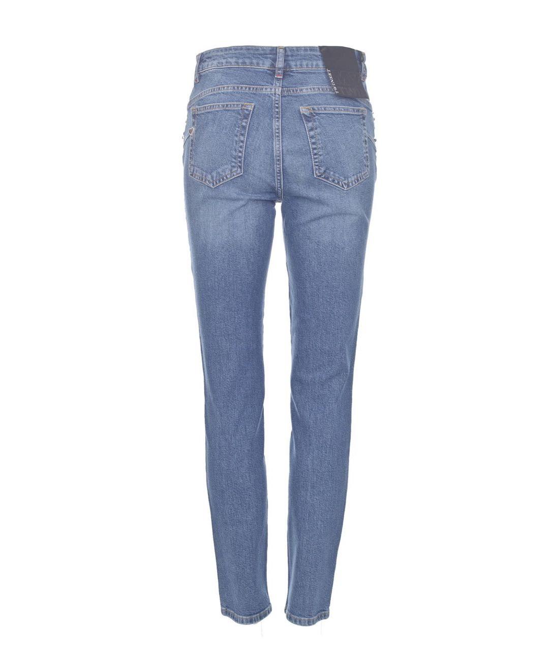 TWIN-SET Синие хлопко-эластановые джинсы слим, фото 2