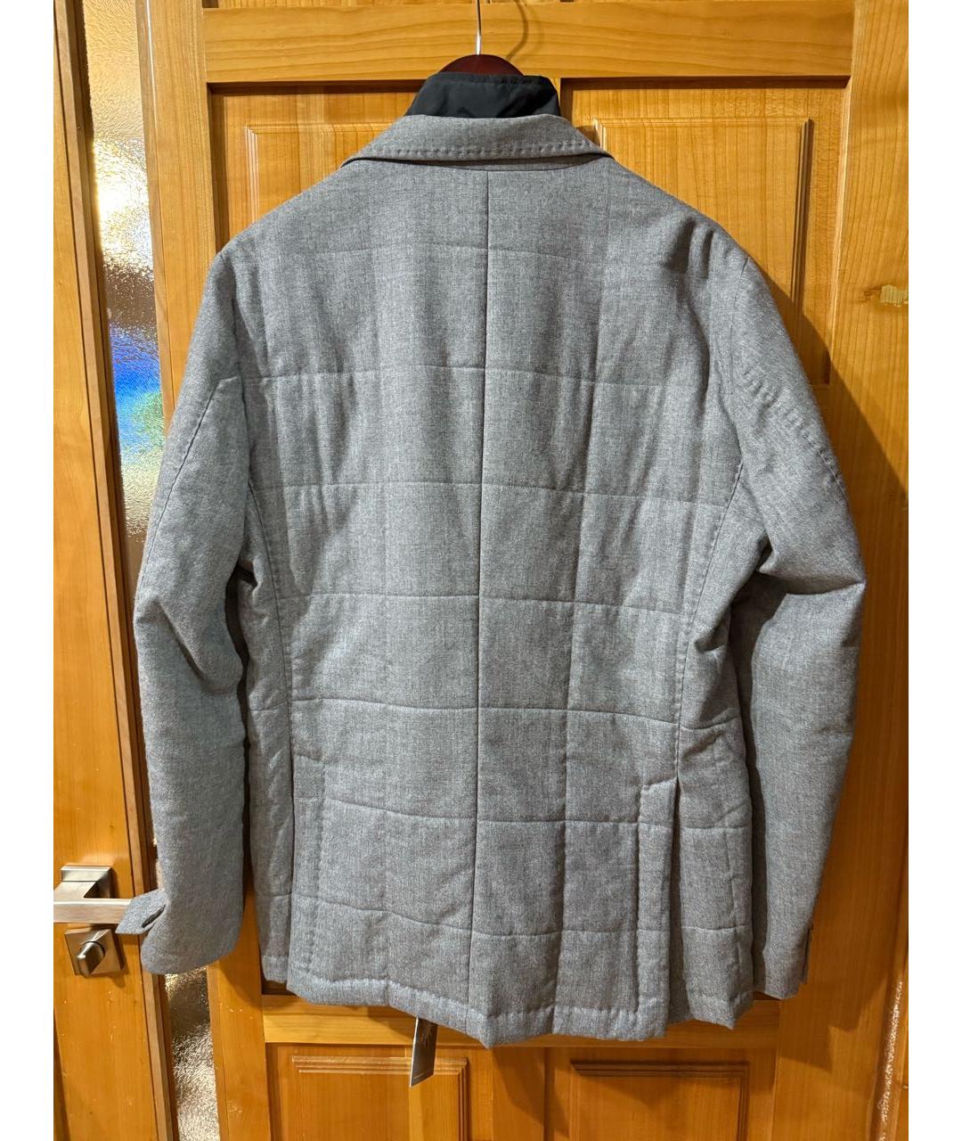 LORO PIANA Серая шерстяная куртка, фото 2