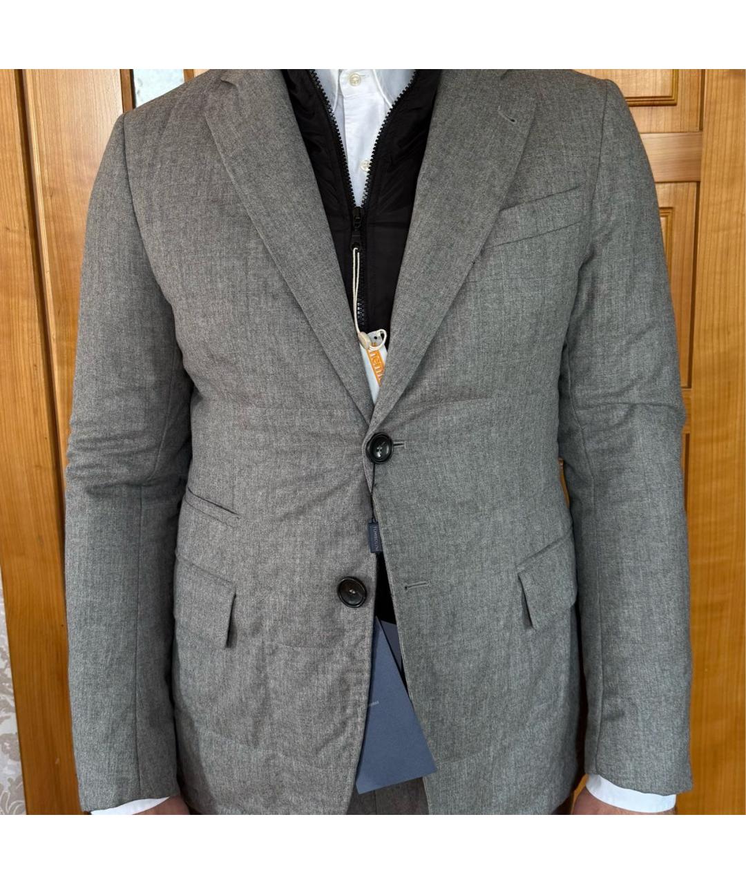 LORO PIANA Серая шерстяная куртка, фото 8