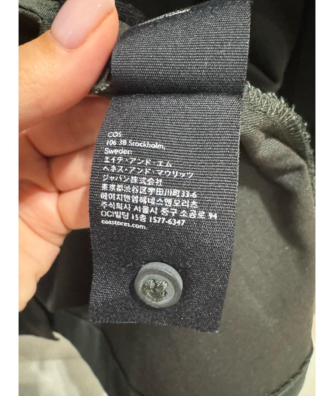 COS Черное хлопковое повседневное платье, фото 6