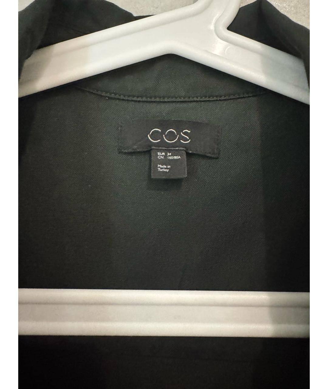 COS Черное хлопковое повседневное платье, фото 7