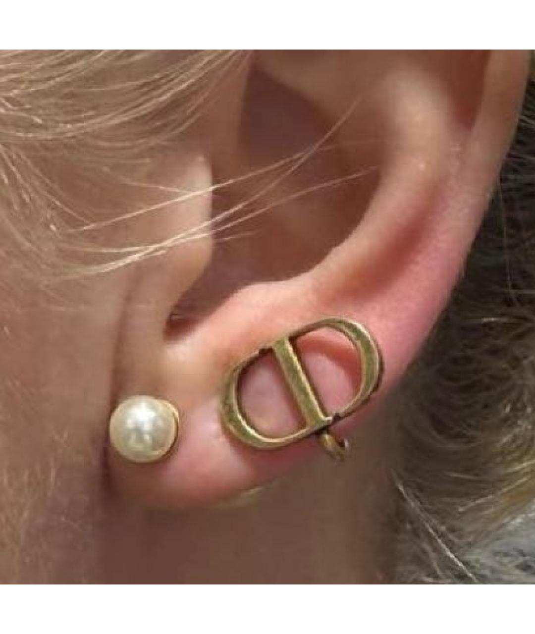 CHRISTIAN DIOR Золотые латунные серьги, фото 7