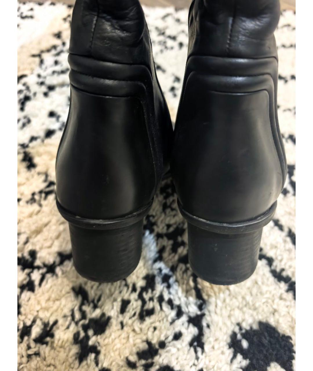 GUCCI Черные кожаные ботфорты, фото 4