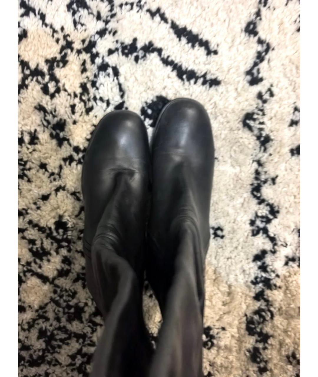 GUCCI Черные кожаные ботфорты, фото 3