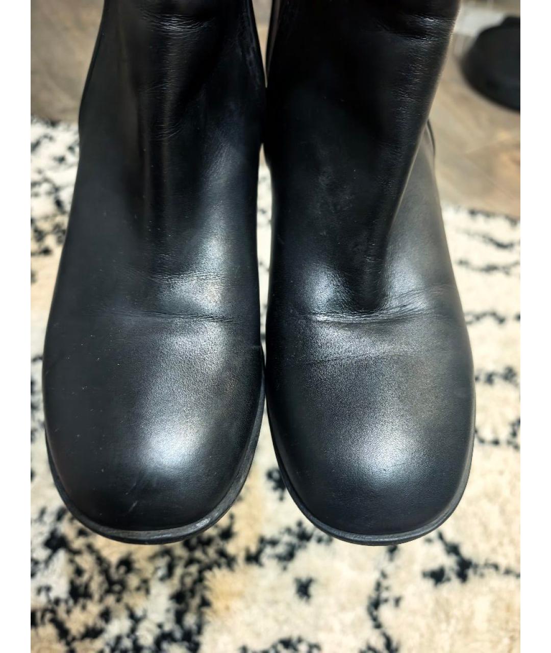 GUCCI Черные кожаные ботфорты, фото 2