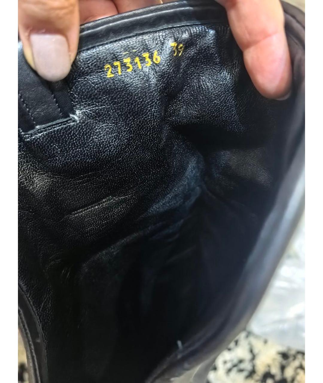 GUCCI Черные кожаные ботфорты, фото 5