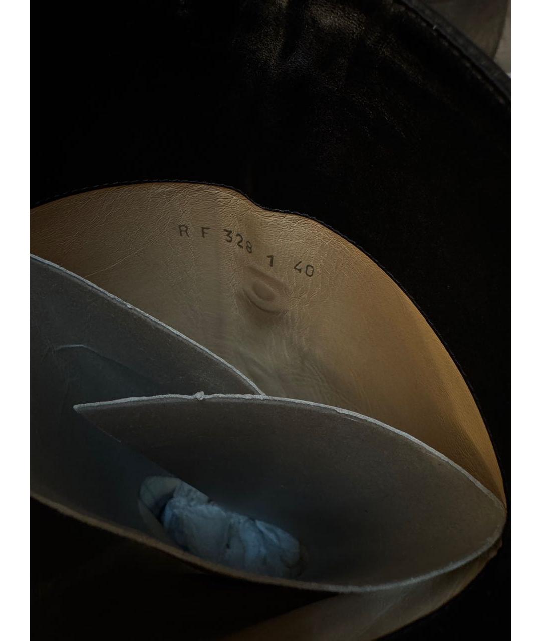 VALENTINO Черные кожаные сапоги, фото 4