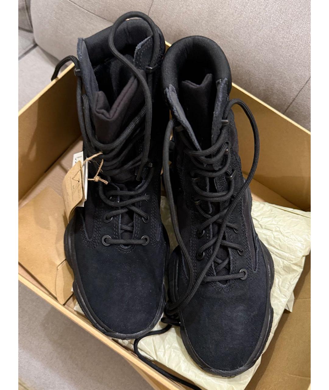 ADIDAS YEEZY Черные высокие кроссовки / кеды, фото 5